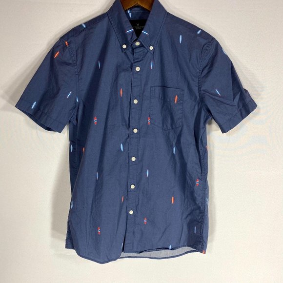 American Eagle Outfitters Other - AEO Surf Short Sleeve Button Down Shirt Sz XS